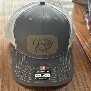 Gray and White Richardson 112 Trucker Cap